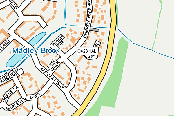 OX28 1AL map - OS OpenMap – Local (Ordnance Survey)