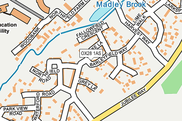 OX28 1AS map - OS OpenMap – Local (Ordnance Survey)