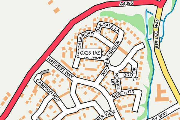 OX28 1AZ map - OS OpenMap – Local (Ordnance Survey)