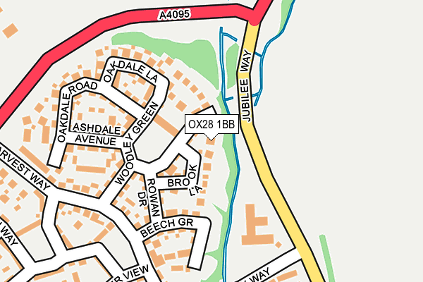 OX28 1BB map - OS OpenMap – Local (Ordnance Survey)
