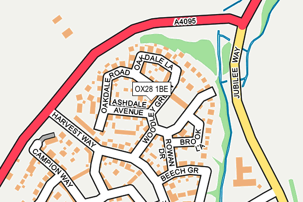 OX28 1BE map - OS OpenMap – Local (Ordnance Survey)
