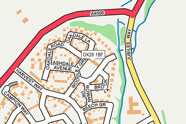 OX28 1BF map - OS OpenMap – Local (Ordnance Survey)