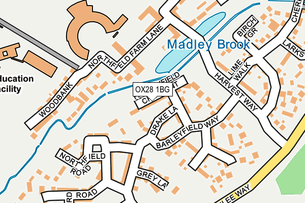 OX28 1BG map - OS OpenMap – Local (Ordnance Survey)