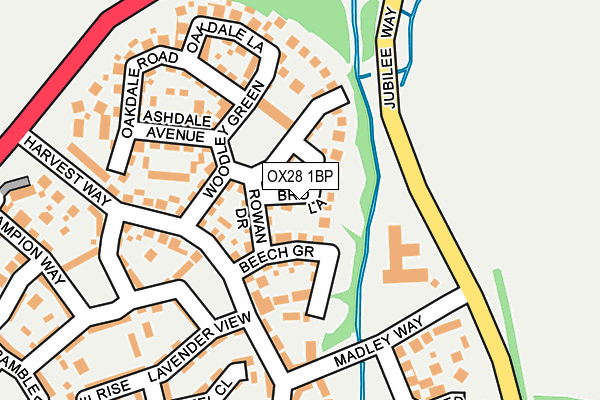 OX28 1BP map - OS OpenMap – Local (Ordnance Survey)