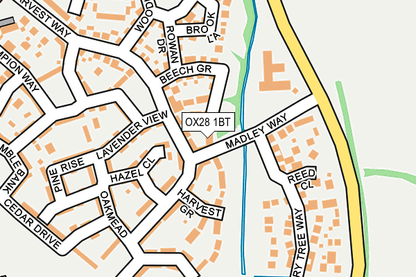 OX28 1BT map - OS OpenMap – Local (Ordnance Survey)
