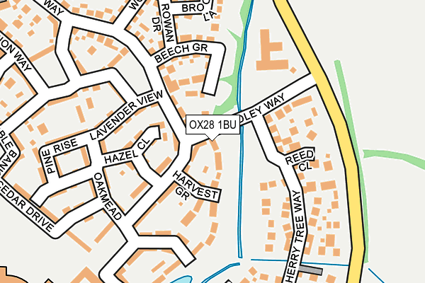 OX28 1BU map - OS OpenMap – Local (Ordnance Survey)