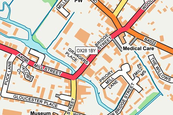 OX28 1BY map - OS OpenMap – Local (Ordnance Survey)