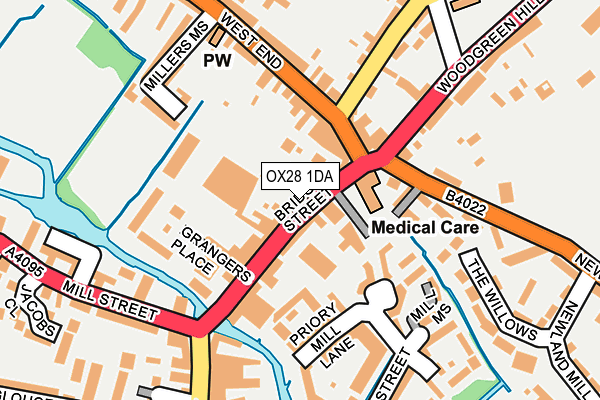 OX28 1DA map - OS OpenMap – Local (Ordnance Survey)