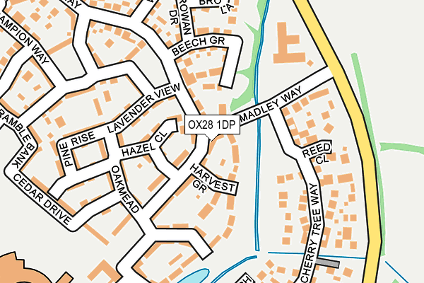 OX28 1DP map - OS OpenMap – Local (Ordnance Survey)