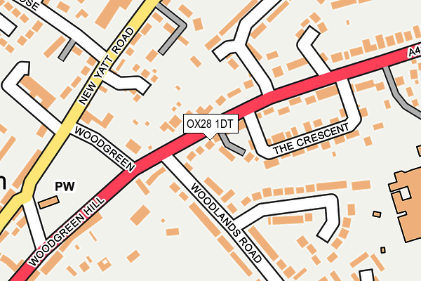 OX28 1DT map - OS OpenMap – Local (Ordnance Survey)