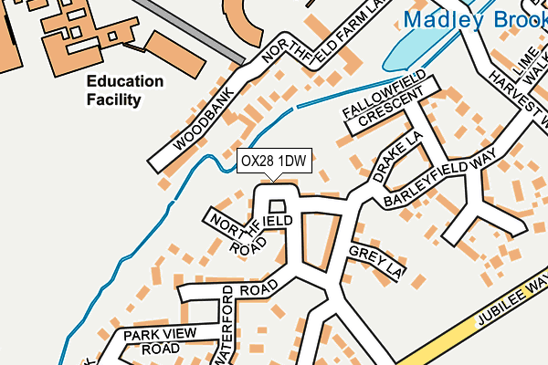 OX28 1DW map - OS OpenMap – Local (Ordnance Survey)