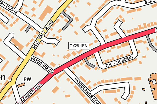 OX28 1EA map - OS OpenMap – Local (Ordnance Survey)