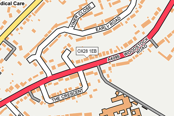 OX28 1EB map - OS OpenMap – Local (Ordnance Survey)