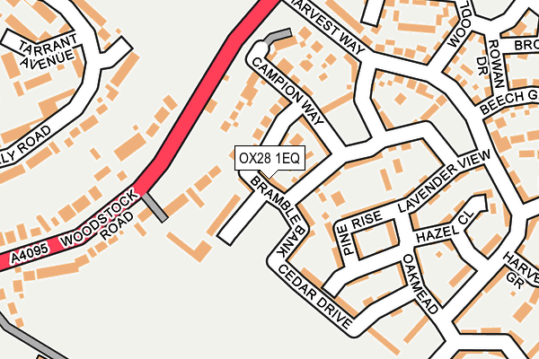 OX28 1EQ map - OS OpenMap – Local (Ordnance Survey)