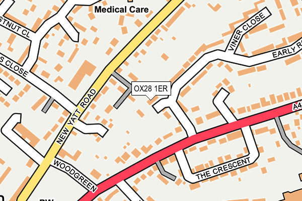 OX28 1ER map - OS OpenMap – Local (Ordnance Survey)