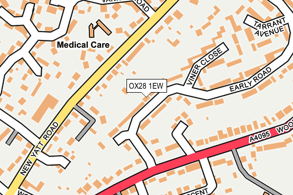OX28 1EW map - OS OpenMap – Local (Ordnance Survey)