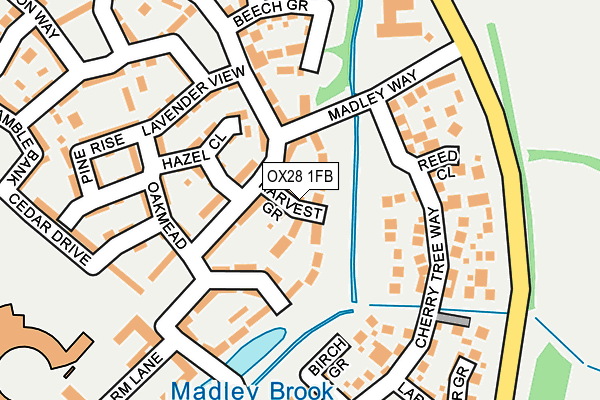 OX28 1FB map - OS OpenMap – Local (Ordnance Survey)