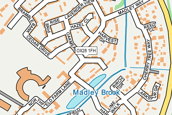 OX28 1FH map - OS OpenMap – Local (Ordnance Survey)