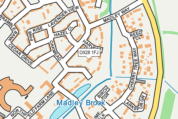 OX28 1FJ map - OS OpenMap – Local (Ordnance Survey)