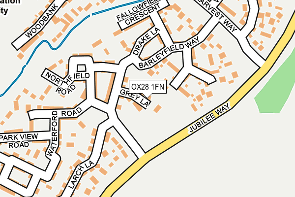 OX28 1FN map - OS OpenMap – Local (Ordnance Survey)