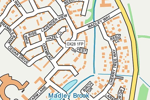OX28 1FP map - OS OpenMap – Local (Ordnance Survey)
