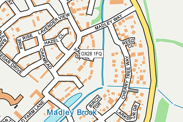 OX28 1FQ map - OS OpenMap – Local (Ordnance Survey)