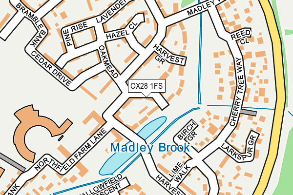 OX28 1FS map - OS OpenMap – Local (Ordnance Survey)