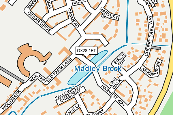 OX28 1FT map - OS OpenMap – Local (Ordnance Survey)