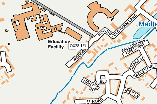 OX28 1FU map - OS OpenMap – Local (Ordnance Survey)