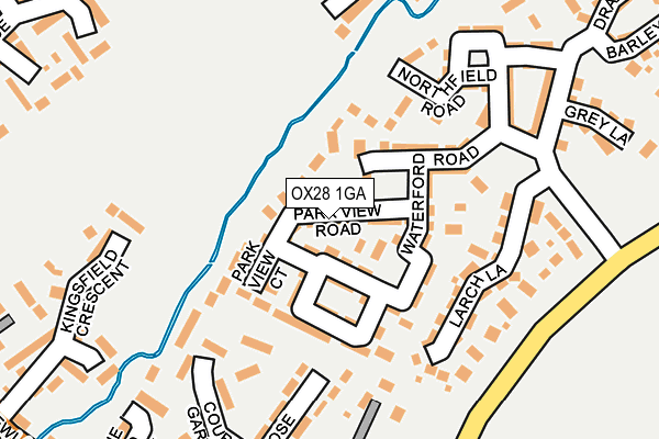 OX28 1GA map - OS OpenMap – Local (Ordnance Survey)