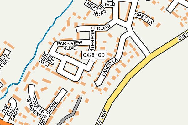 OX28 1GD map - OS OpenMap – Local (Ordnance Survey)
