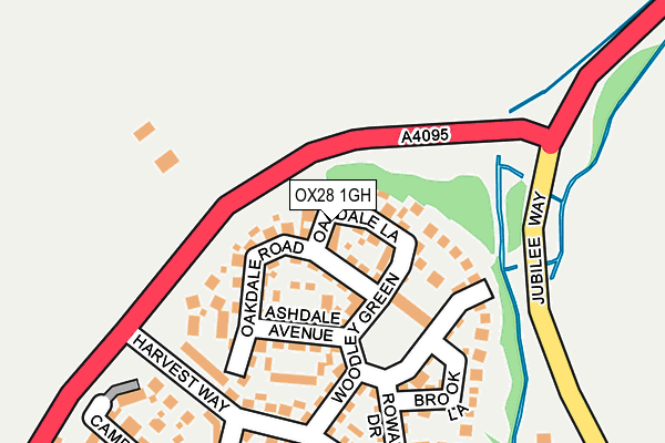 OX28 1GH map - OS OpenMap – Local (Ordnance Survey)