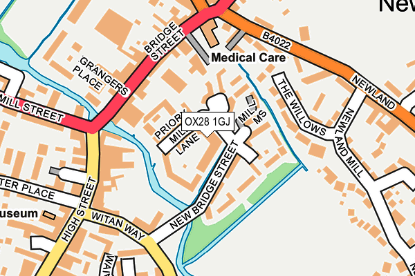 OX28 1GJ map - OS OpenMap – Local (Ordnance Survey)