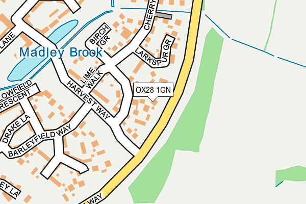 OX28 1GN map - OS OpenMap – Local (Ordnance Survey)