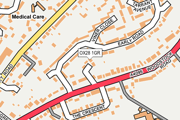 OX28 1GR map - OS OpenMap – Local (Ordnance Survey)
