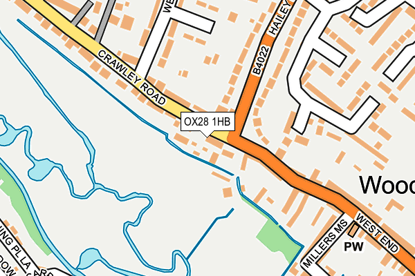 OX28 1HB map - OS OpenMap – Local (Ordnance Survey)