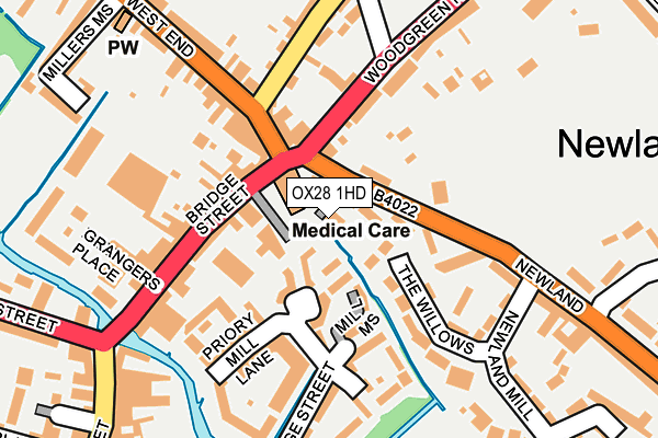 OX28 1HD map - OS OpenMap – Local (Ordnance Survey)