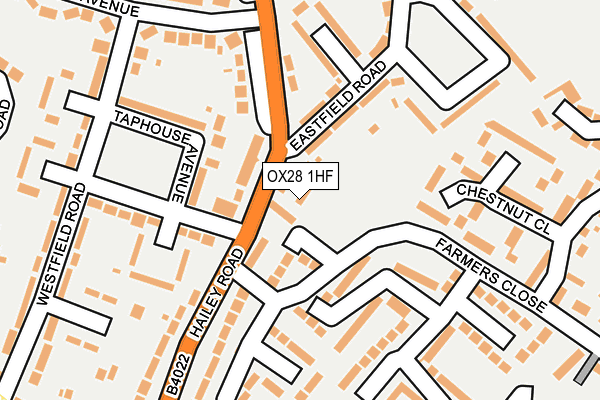 OX28 1HF map - OS OpenMap – Local (Ordnance Survey)