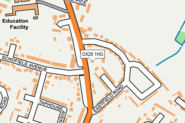 OX28 1HG map - OS OpenMap – Local (Ordnance Survey)