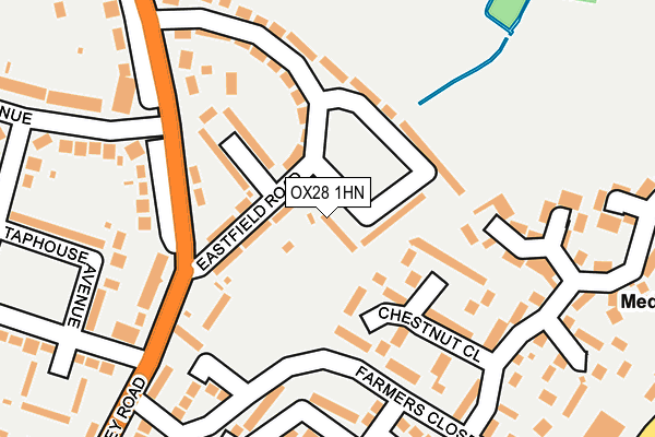 OX28 1HN map - OS OpenMap – Local (Ordnance Survey)
