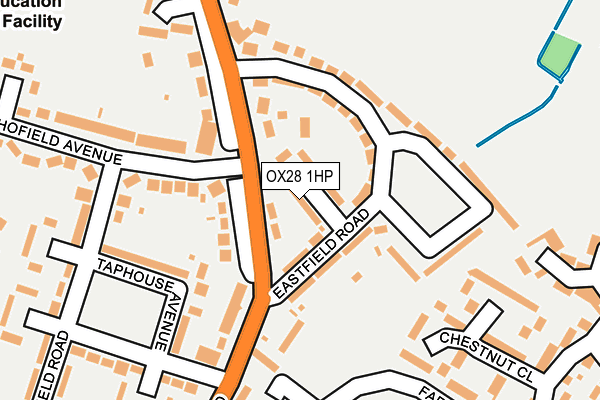 OX28 1HP map - OS OpenMap – Local (Ordnance Survey)