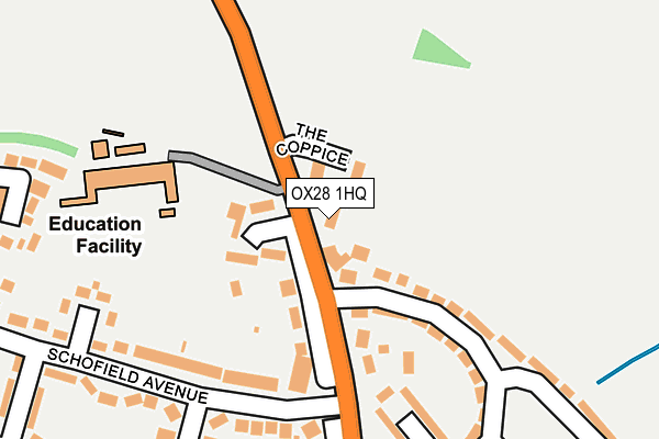 OX28 1HQ map - OS OpenMap – Local (Ordnance Survey)