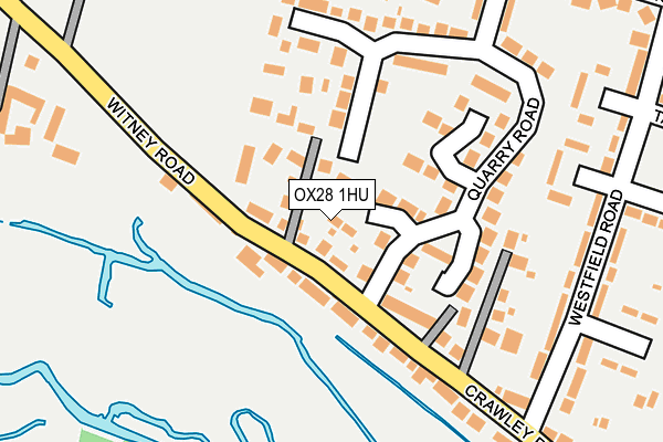 OX28 1HU map - OS OpenMap – Local (Ordnance Survey)