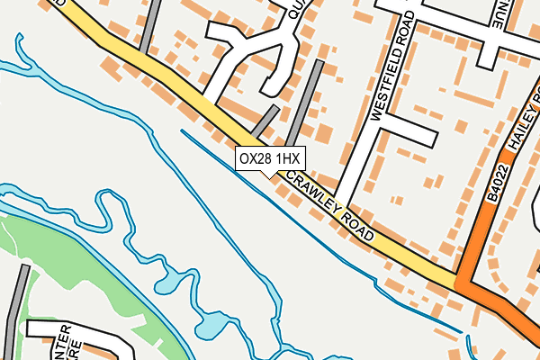 OX28 1HX map - OS OpenMap – Local (Ordnance Survey)