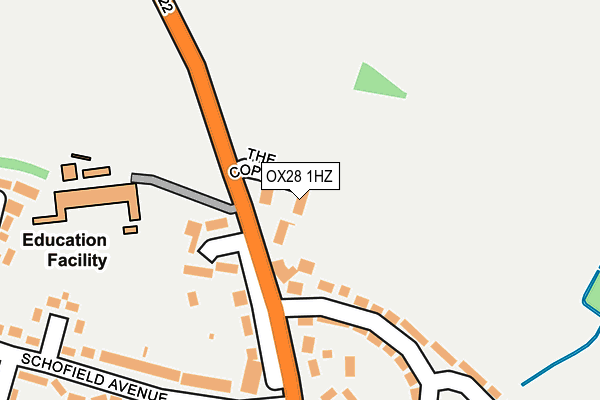 OX28 1HZ map - OS OpenMap – Local (Ordnance Survey)