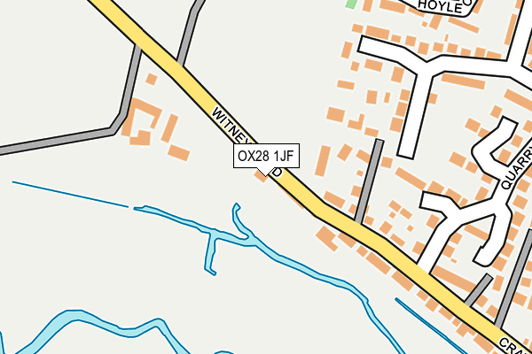 OX28 1JF map - OS OpenMap – Local (Ordnance Survey)