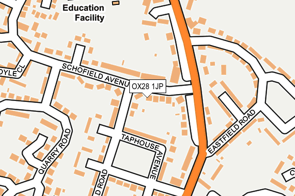 OX28 1JP map - OS OpenMap – Local (Ordnance Survey)