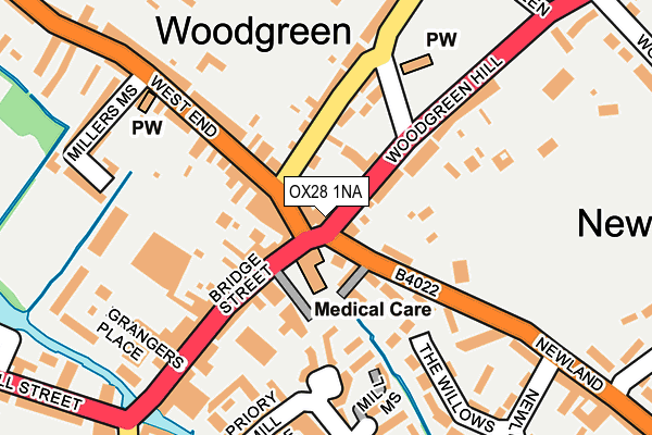 OX28 1NA map - OS OpenMap – Local (Ordnance Survey)