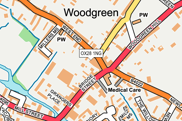 OX28 1NG map - OS OpenMap – Local (Ordnance Survey)