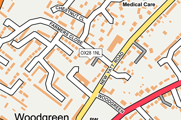 OX28 1NL map - OS OpenMap – Local (Ordnance Survey)